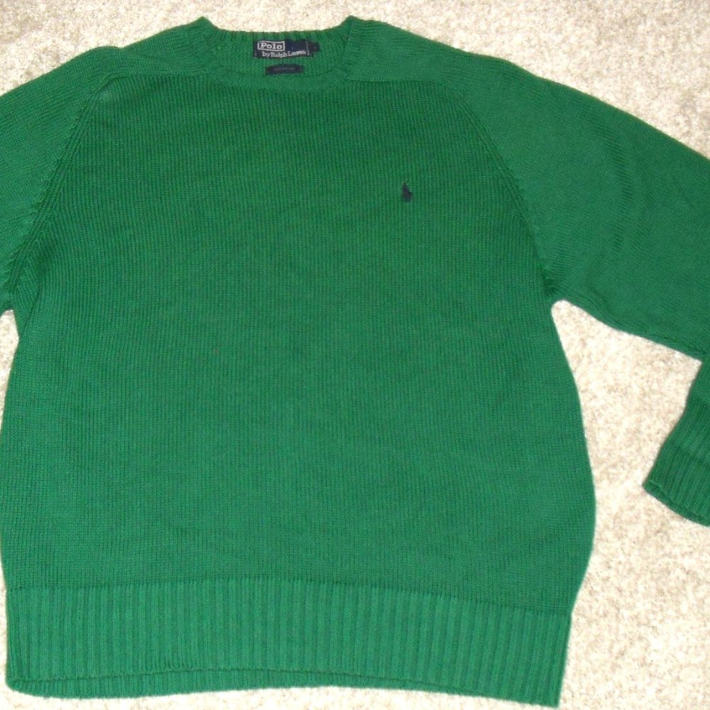 Polo by Ralph Lauren Green Crewneck Sweater